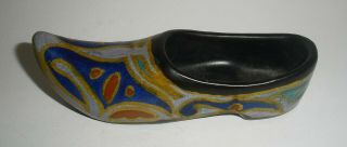Antique Gouda Art Pottery Shoe - Signed