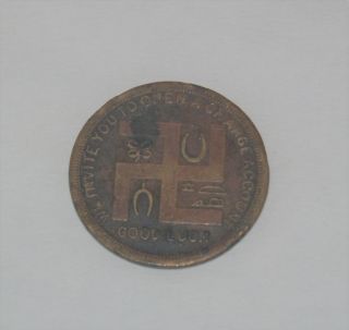 Antique Brass Trade Token Coin Deutch 
