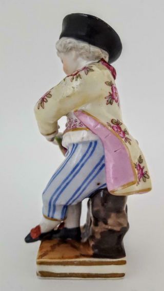 Antique 19th Century KPM Berlin / Dresden Porcelain Boy Figurine 3