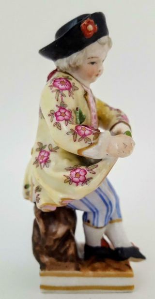 Antique 19th Century KPM Berlin / Dresden Porcelain Boy Figurine 5