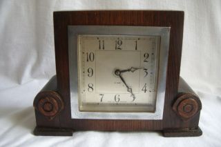 Antique / Vintage English Oak 8 Day Mantle Clock For Repair.