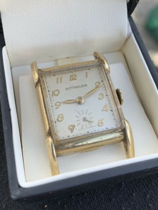 Vintage Antique Wittnauer 10K Gold Filled Square Tank Watch 2