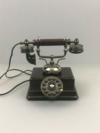 Vintage/antique Style Corded Wood Retro Phone.  Model Cr - 93