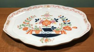 Antique Meissen Porcelain Hand Painted Floral Tray - Marked