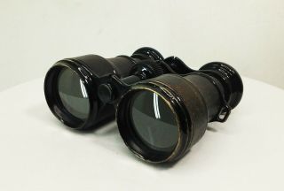 Vtg Antique Lefils Paris Brass Leather Wrap Binoculars Opera Glasses Black