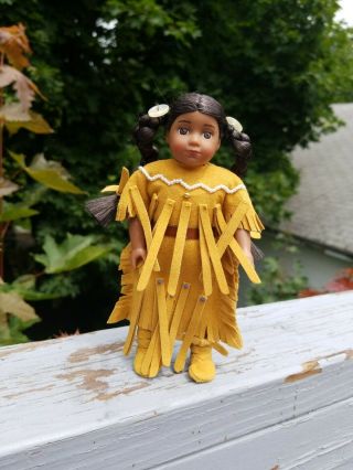 American Girl Mini Kaya Native American Indian Doll In Outfit W Braids