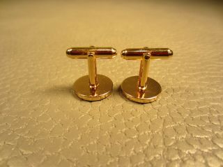 Contemporary Burberry Blue Enamel Yellow Gold Plated Cuff Links 3