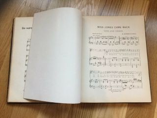Rare 1880’s Antique Bound Piano Sheet Music Book 1890’s Popular Songs 5