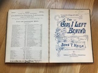 Rare 1880’s Antique Bound Piano Sheet Music Book 1890’s Popular Songs 8