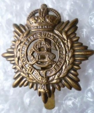 Ww1 Army Service Corps Cap Badge Kc Asc Badge Brass Slider Antique
