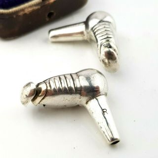Vintage Solid Silver European Vibraphone Co.  Ear Tube Hearing Aid 6