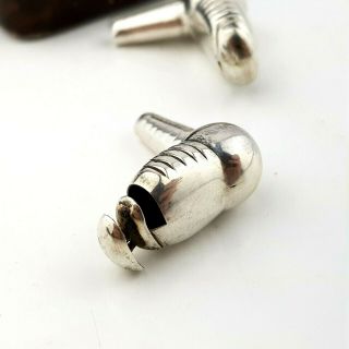 Vintage Solid Silver European Vibraphone Co.  Ear Tube Hearing Aid 8