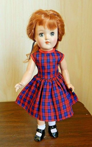 Ideal Toni P - 90 Vintage 1950s 14 " Hard Plastic Doll W/strawberry Blonde Hair