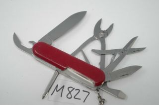 Retired Red Wenger Tradesman Folding Pocket Knife Victorinox Swiss Army EvoGrip 3