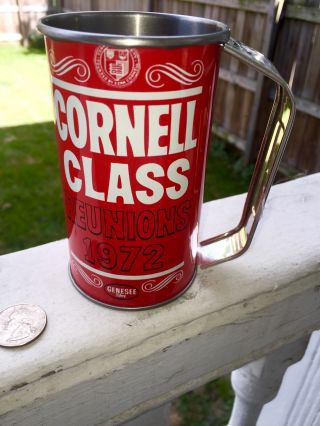 1972 Cornell University Class Reunion Genesee Beer Can Mug
