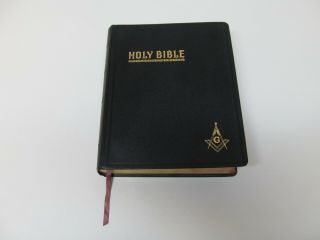 Holy Bible Red Letter Masonic Edition Cyclopedic Indexed Freemasonry Hertel 1951