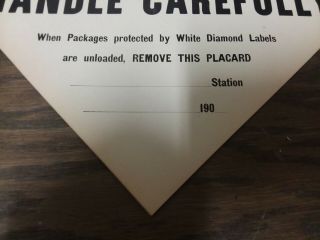 Antique Vintage Paper Sign Pennsylvania Railroad Co Acid 4