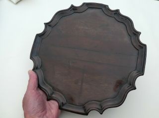 Fine Antique Georgian Wood Treen Chippendale Pie Crust Butlers Tray 18th Century