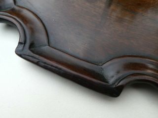 FINE ANTIQUE GEORGIAN WOOD TREEN CHIPPENDALE PIE CRUST BUTLERS TRAY 18th CENTURY 6