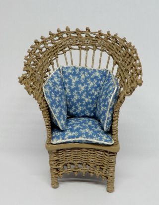 Vintage Artist Made Wicker Chair 