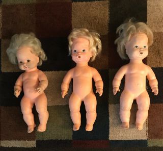 1973 Vintage Baby Alive Dolls Plus One Pull String Doll - In
