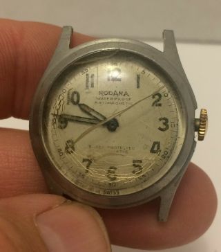 Vintage Rodana Swiss Made 15 Jewels Automatic Inoxydable Watch Parts Resto
