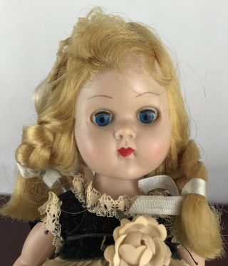 VINTAGE VOGUE GINNY DOLL,  Hat,  Tiny Miss Series with Stand 5