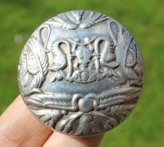 Vintage Egyptian Solid Silver Pill Box (r3013x)