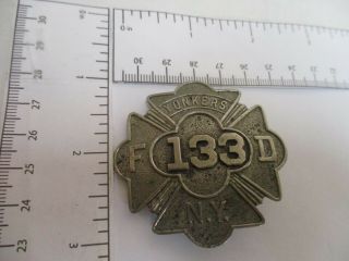 Antique/obsolete Fire Badge - Yonkers Ny 133