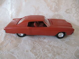 Vtg 1972 Chevrolet Monte Carlo Orange Plastic Dealer Promo Model Car