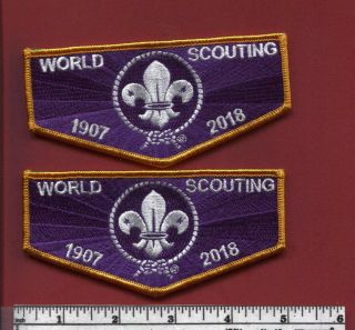 Hot Traders @ 2019 24th World Scout Jamboree:2 Flaps World Scouting Orange Bdrs