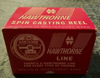 Vintage Hawthorne Model 351 Spin Casting Fishing Closed Reel Nib 60 - 6408 Wards