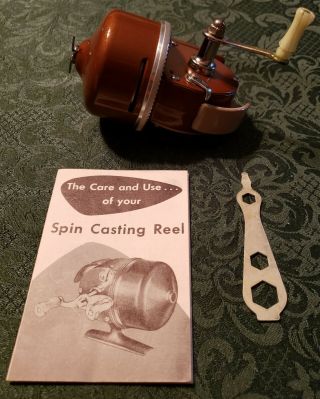 Vintage Hawthorne Model 351 Spin Casting Fishing Closed Reel NIB 60 - 6408 Wards 5