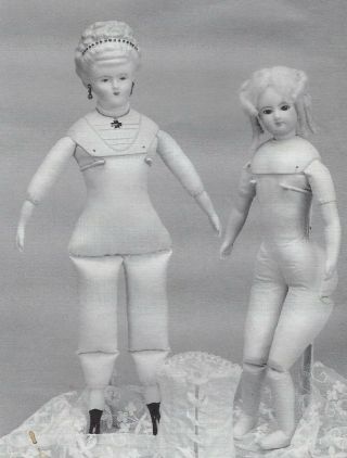 13&15&17 " Antique French Fashion/china Head/parian Lady Doll Jointed Body Pattern