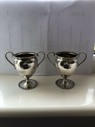 Solid Silver Trophy X2 London G H 1908/9