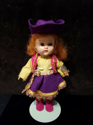 Mlw Vintage 1950’s 7.  5inch Vogue Ginny Doll W/ Tagged Medford Cowgirl Outfit 95