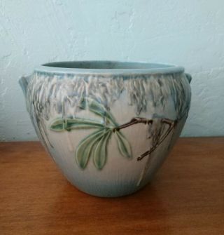Roseville Jardiniere Art Nouveau Planter In Moss 635 - 6 Vase Arts And Crafts