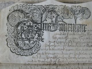 Antique 1738 Gateshead Uk England Vellum Indenture Deed Manuscript Silver Stamp