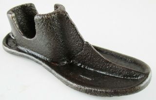 Antique Vintage Cast Iron Shoe Last Anvil Mold Cobbler Tool No.  1,  4 - 3/4