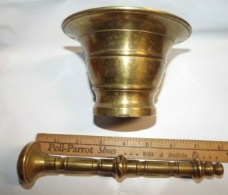 Vintage Bronze Solid Brass Mortar and Pestle Apothecary Herb and Spice Grinder 5