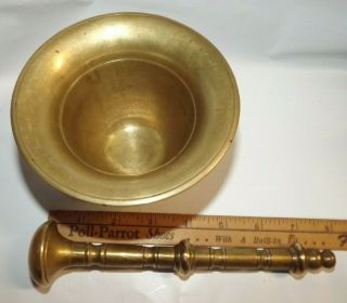 Vintage Bronze Solid Brass Mortar and Pestle Apothecary Herb and Spice Grinder 7