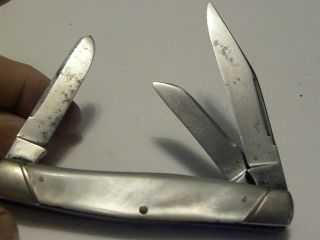 John Primble,  Belknap Hdw.  & Mfg.  Co 5371p Stockman 3 Blade Pocket Knife - Pearl