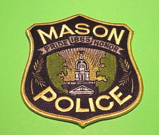 Mason Michigan (pride 1865 Honor) Mi Police Patch