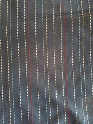 Pottery Barn Kids Navy Thread Stripe Curtains 2 Pair Avai Lined Vintage 44 " X84 "
