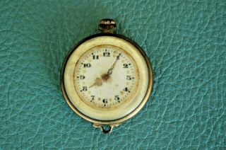 1925 Mother Of Pearl Pocket Watch O.  Maire Swiss Gerser Case