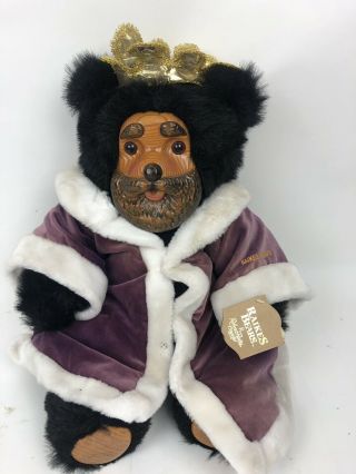 Raikes Bears Carved Plush Stuffed Teddy Bear King William 1990 553/10000