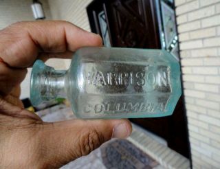 Antique Harrison’s Columbian Ink Open Pontil Bottle Mid - 1800’s