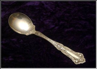 Fab Antique 1835 R.  Wallace A1 Silver Plate Shell Bowl Sugar Spoon Pat.  07