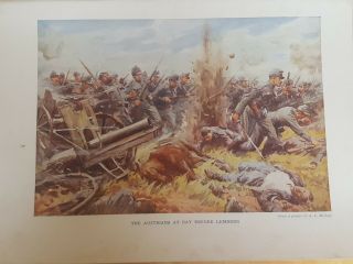 World War One Antique Print - Ww1 - The Austrians At Bay Before Lemberg