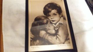 Vintage Sympathy J.  Knowles Hare Framed Print - Boy With Dog